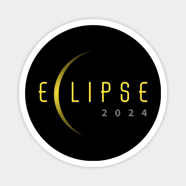 Eclipse 2024 Magnet by Little Duck Designs